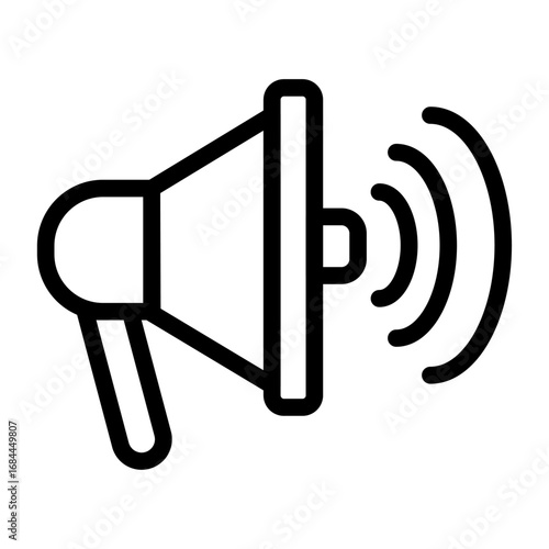 Announcement Line Icon of Broadcast and Streaming Icon Set