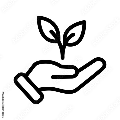 Biotech Growth Line Icon of Biotechnology and Genetics Icon Set