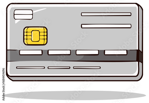 Modern Credit Card Design with Chip and Signature Strip for Secure Payment Transactions