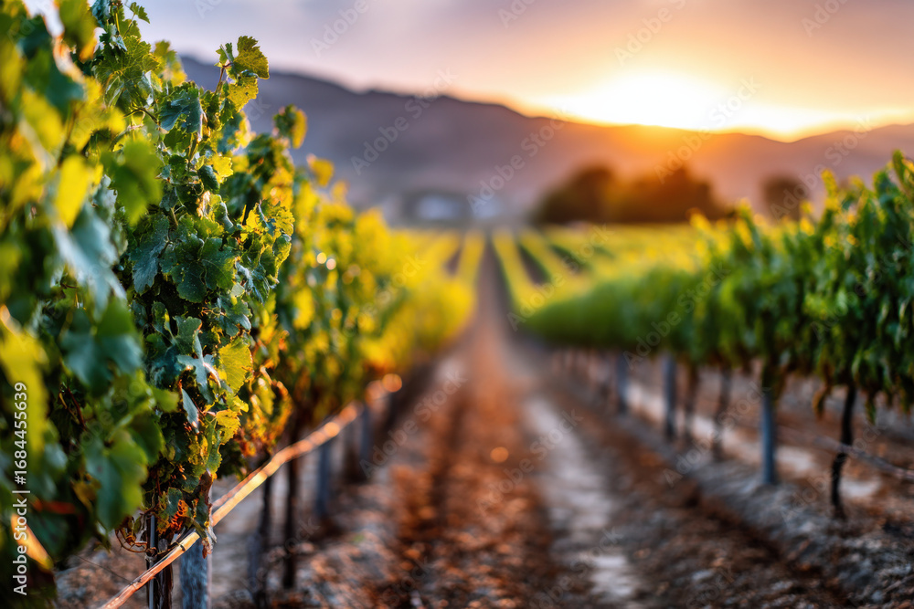 Obraz premium Sunset over desert sand dunes