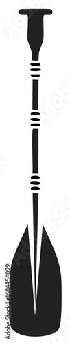 Black and white illustration of a paddle