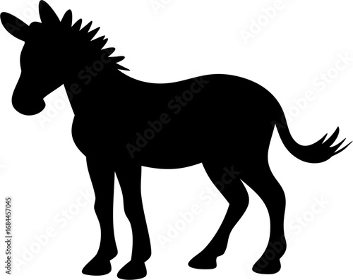 Zebra Silhouette Vector Illustration | Wild Animal Safari Africa Striped Design