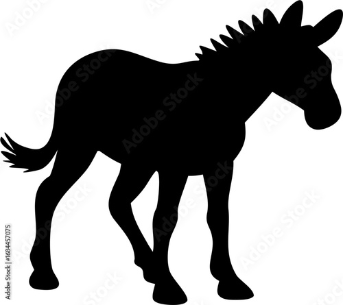 Zebra Silhouette Vector Illustration | Wild Animal Safari Africa Striped Design