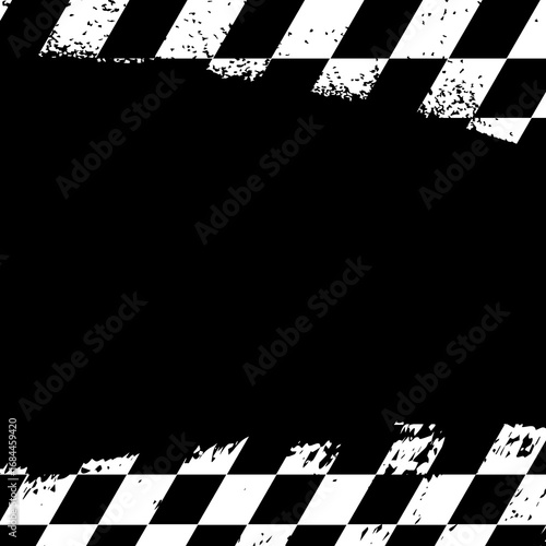 Distressed Checkered Flag Racing Border.