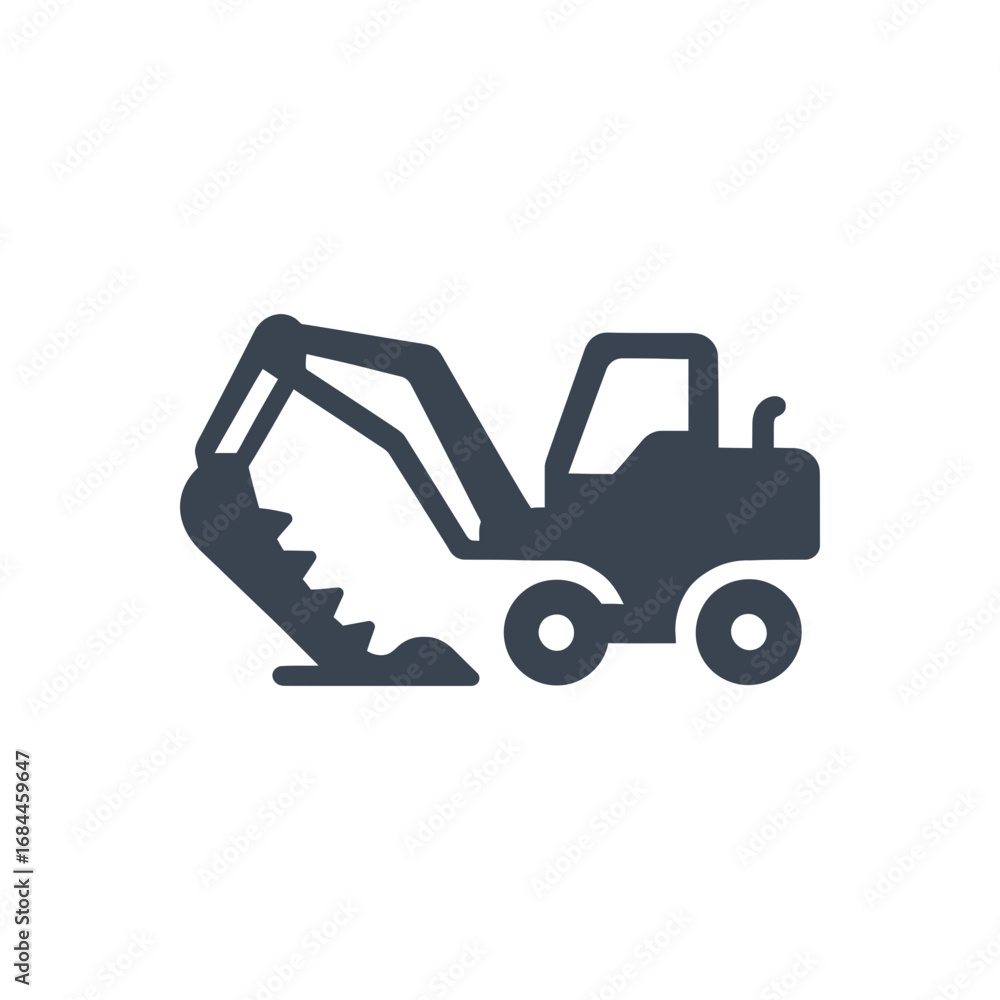 Naklejka premium Excavator Vehicle icon