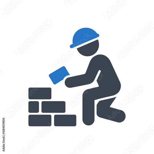 Bricklaying Worker icon