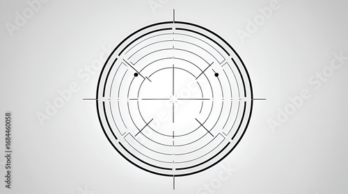 Dynamic crosshair. Sniper aim element. Futuristic focus