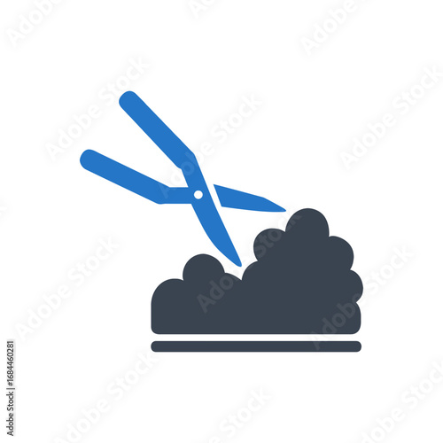 Shears Cutting Bushes Icon