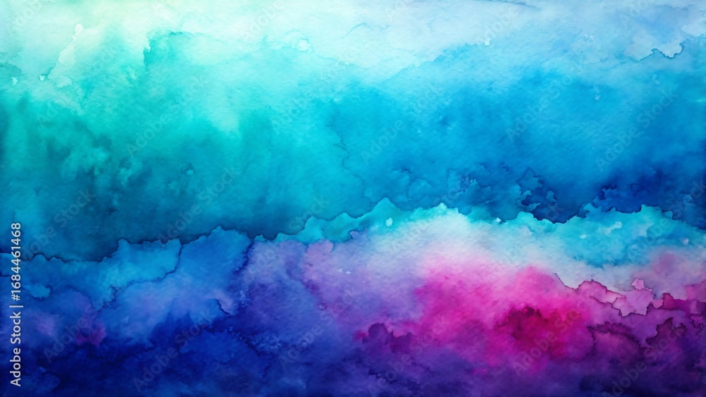 Obraz premium Vibrant abstract watercolor splash with blue and pink hues