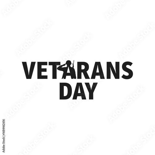 Commemorative graphic for Veterans Day honoring military service and sacrifice dedication