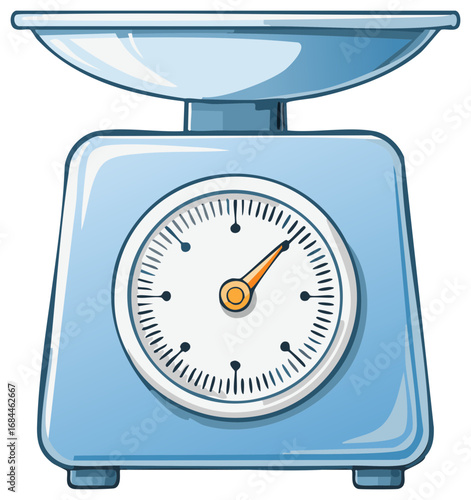 Vintage Style Kitchen Scale Measuring Weight for Cooking Baking Food Illustration