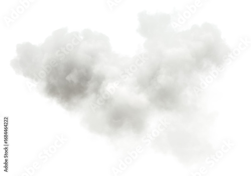 Weather ozone steam cloud floating on transparent backgrounds 3d illustrations png