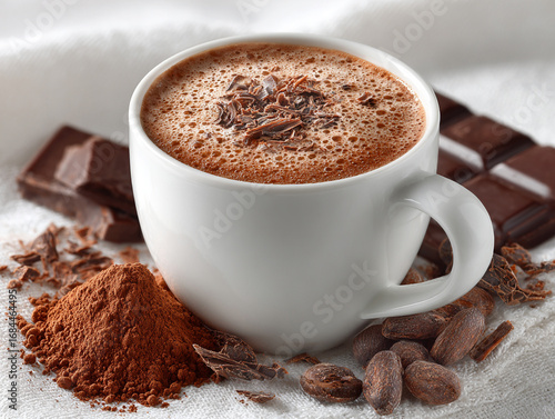 Powder Ceramic Chocolate Cocoa Hot White With Mug