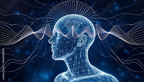 Mans form shaped by electromagnetic waves