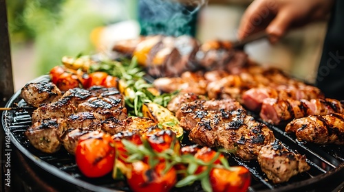 Freshly cooked grilled and nicely presented food on plate