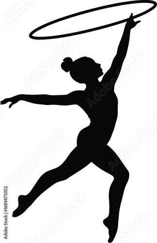 Rhythmic gymnast with hoop rhythmic gymnastics athlete