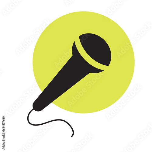 vector illustration of a mic