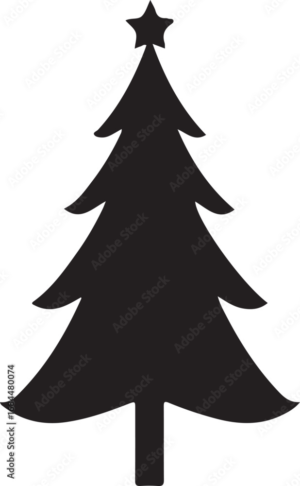 Fototapeta premium Christmas Tree Silhouette