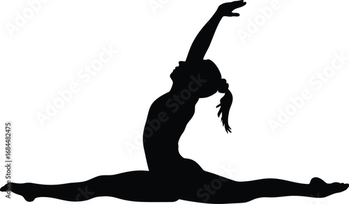 Gymnastic split pose gymnastics athlete