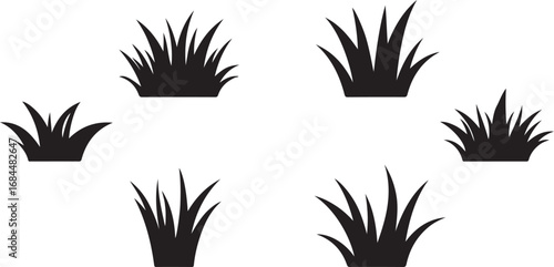 Grass Tufts Silhouettes