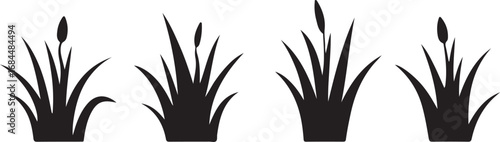 Cattails silhouette collection
