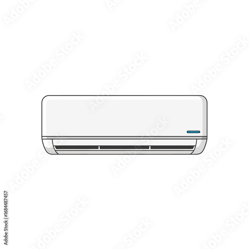 Air conditioner appliance vector design providing cooling and comfortable indoor temperature