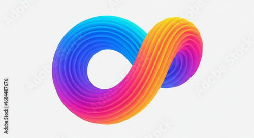 Abstract colorful infinity loop design vector illustration graphic background for creative projects