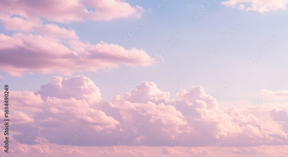 Fototapeta premium Pastel clouds spring background, dreamy soft sky tones