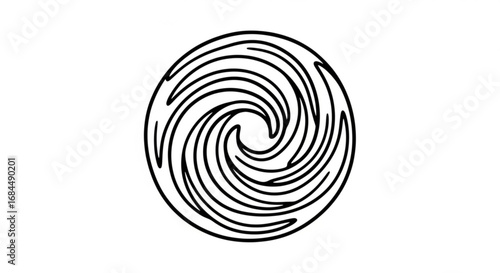 Abstract swirl vector design element for graphic design projects and creative artistic swirl illustrations