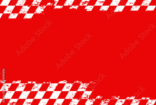 Red and White Checkered Border.