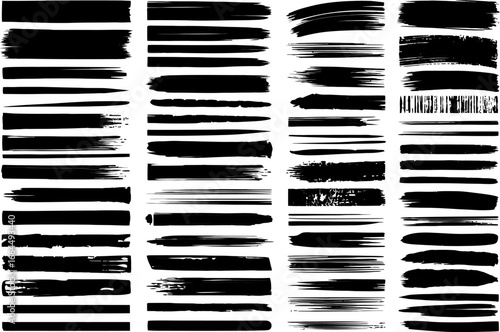 Thin brush stroke grid, narrow ink lines repeated, seamless stripe textures, subtle grunge pattern, vector brushes, scalable design elements