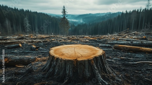 Deforested Landscape with Stubble