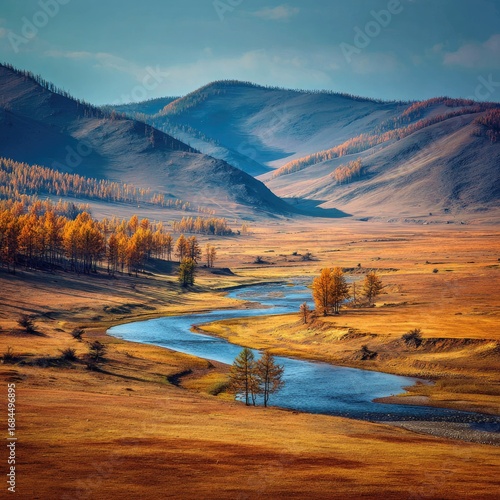 Mountains Stream Valley