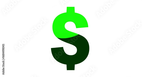 Dollar sign green money currency symbol financial wealth investment earnings income cash savings finance icon