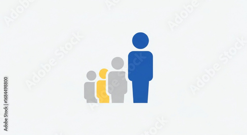 Leadership and team growth concept showing a leader and team members in a business or organization setting