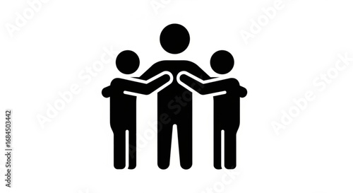 Teamwork collaboration support group hug unity togetherness connection community partnership solidarity 100