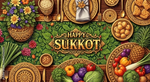 Happy Harvest Festival Feast Celebration