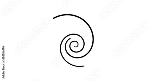 Abstract spiral design vector illustration graphic element swirl shape curve line art artistic simple and clean