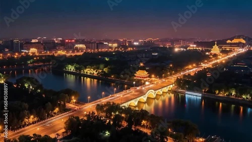 The scenery of the CBD building complex in Beijing, China