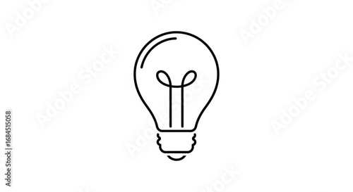 Light bulb icon vector illustration idea creative innovation solution inspiration electric energy invention symbol