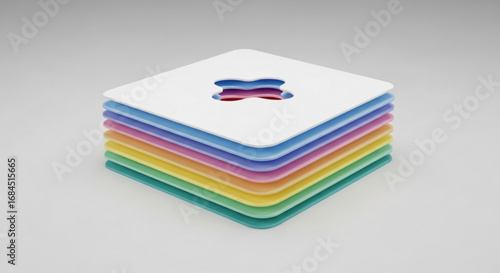 Colorful square coasters set with cutout design for drinks and home decor accessories gift idea present