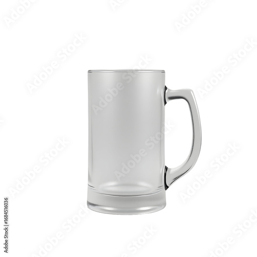 Frosted Glass Beer Mug with Handle