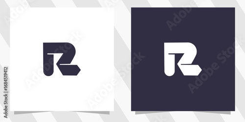 letter r logo design vector
