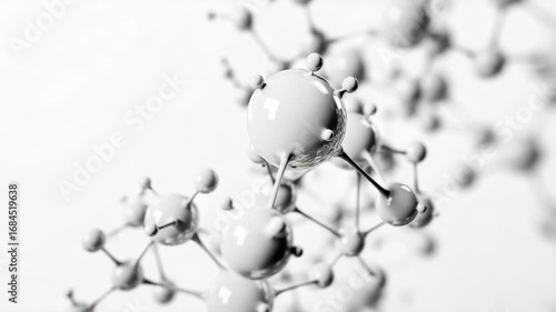 Minimal White Abstract Molecule Structure