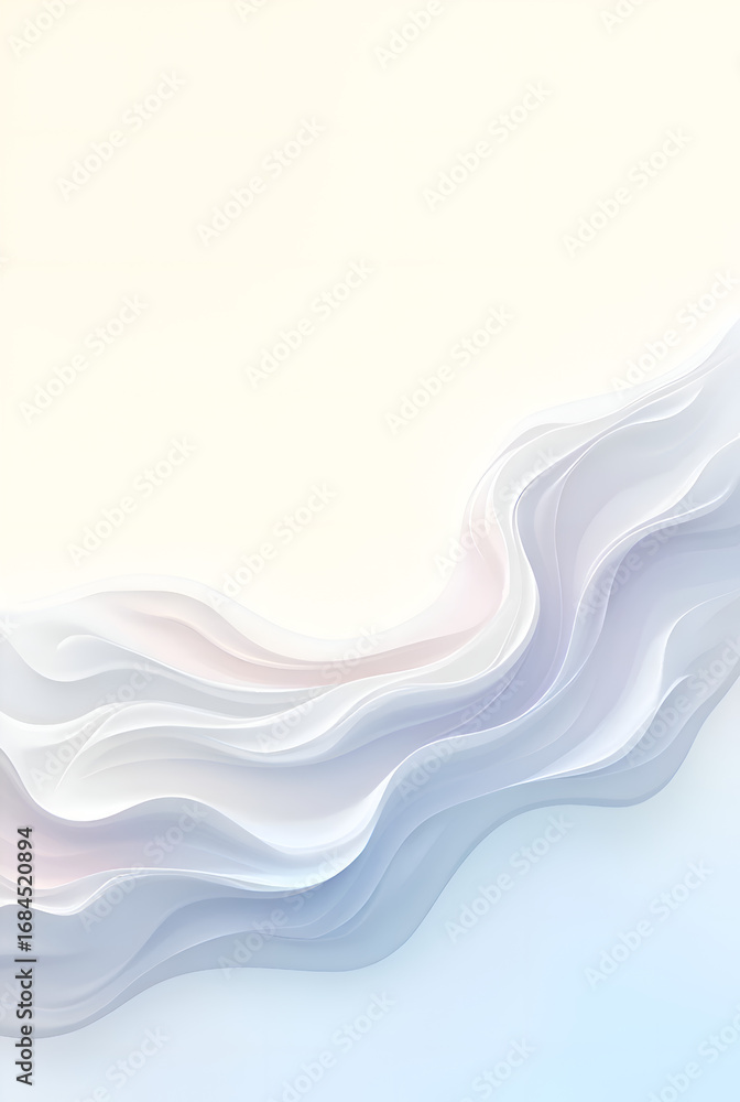 Naklejka premium Modern futuristic pastel 3D design with floating geometric spheres and soft textures.