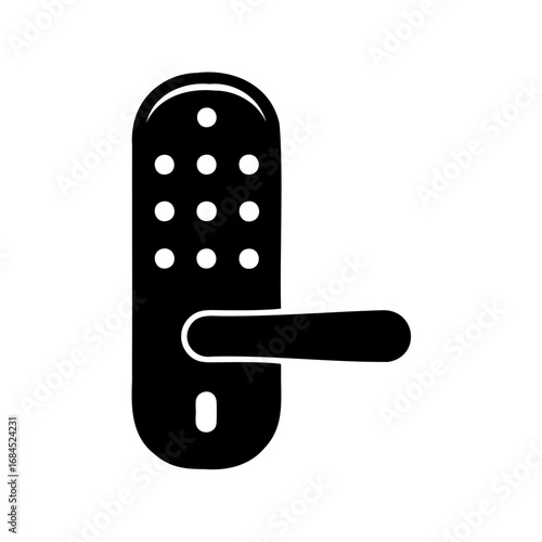 Modern digital door lock with keypad and handle for secure access