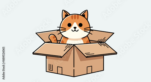 cat and a house