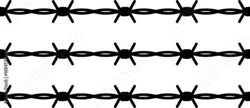 barbed wire silhouette vector illustration