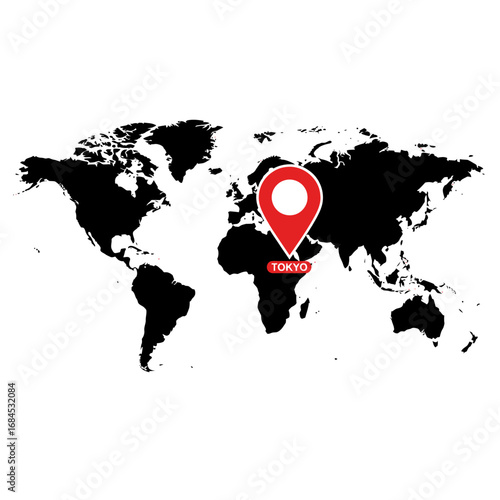 Global navigation highlighted in Japan showcasing international connections for tourism