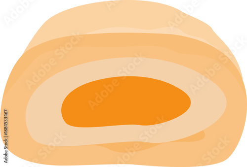 Illustration of Kusa Mochi Japanese Dessert